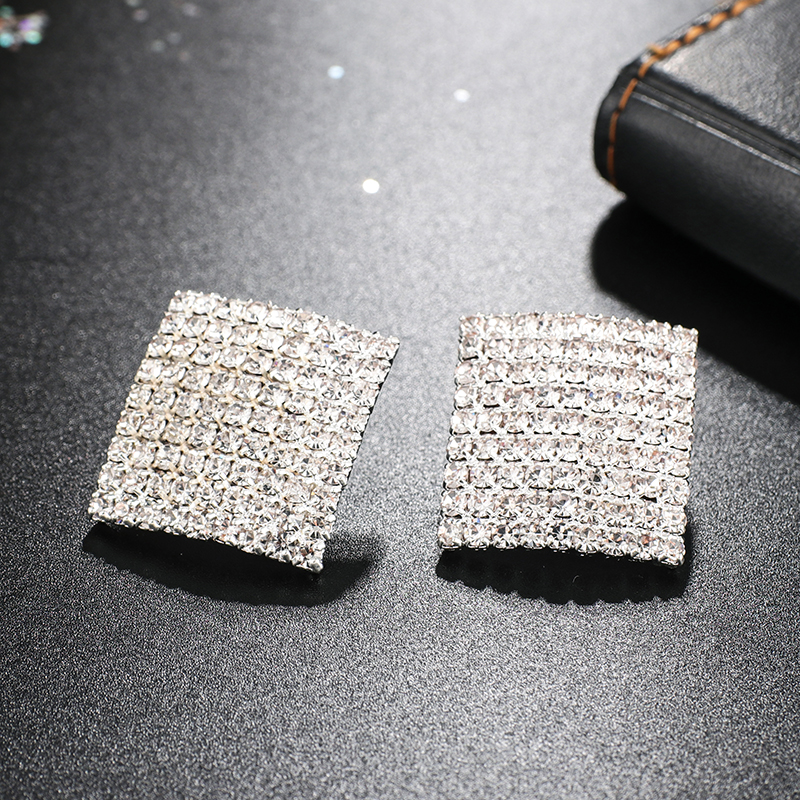 Fashion Men Vogue - jewelry Wholesale square Full Crystal Squared