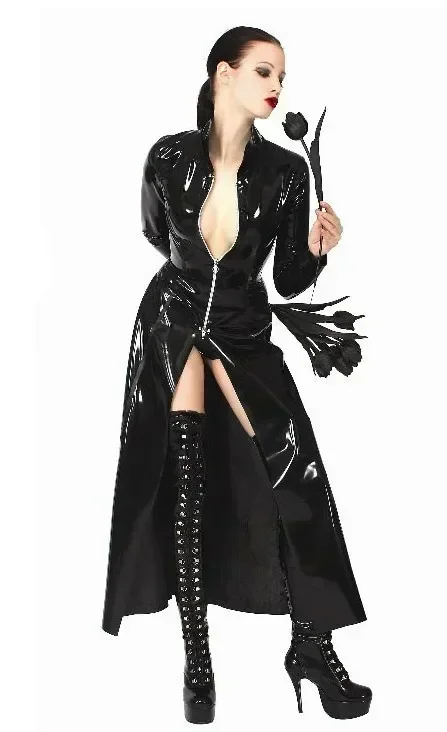 Movie Neo Trench Black Glossy  - Trench Coat Men บทวิจารณ์และราคา