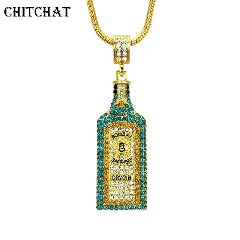 Big Wine bottle Necklaces Full - Fashion Men Vogue บทวิจารณ์และราคา