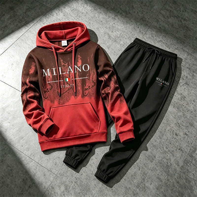 Italy Fashion Sportswear 2pcs  - Jogger Sweatpants Men บทวิจารณ์และราคา
