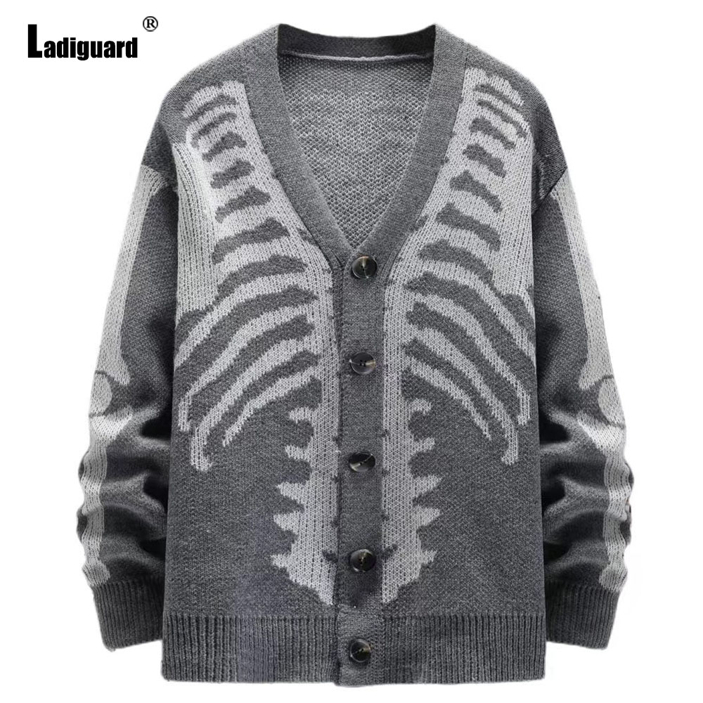 Ladiguard Men Retro Knitted Sw - Men'S Fashion V Neck Sweater บทวิจารณ์และราคา