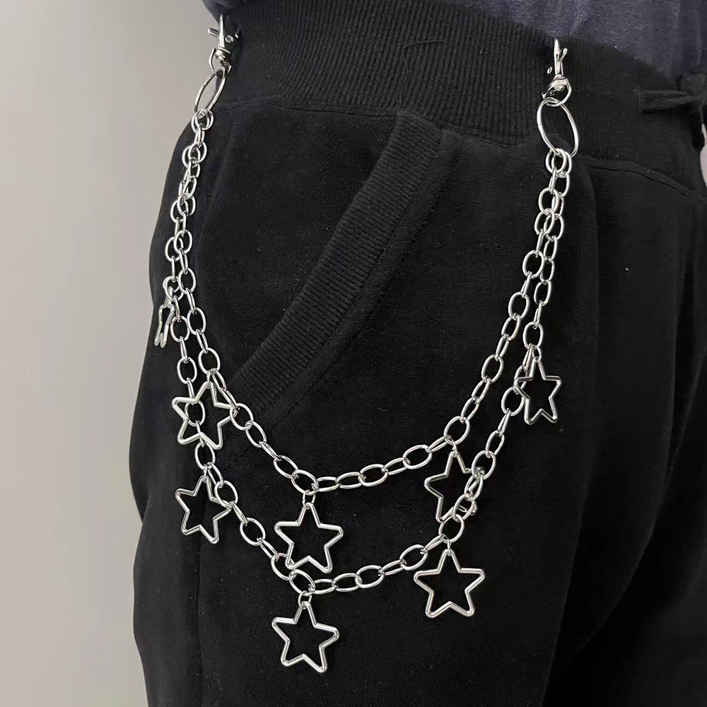 Punk Star Double Layer Waist C - Jeans Pants Fashion Men บทวิจารณ์และราคา