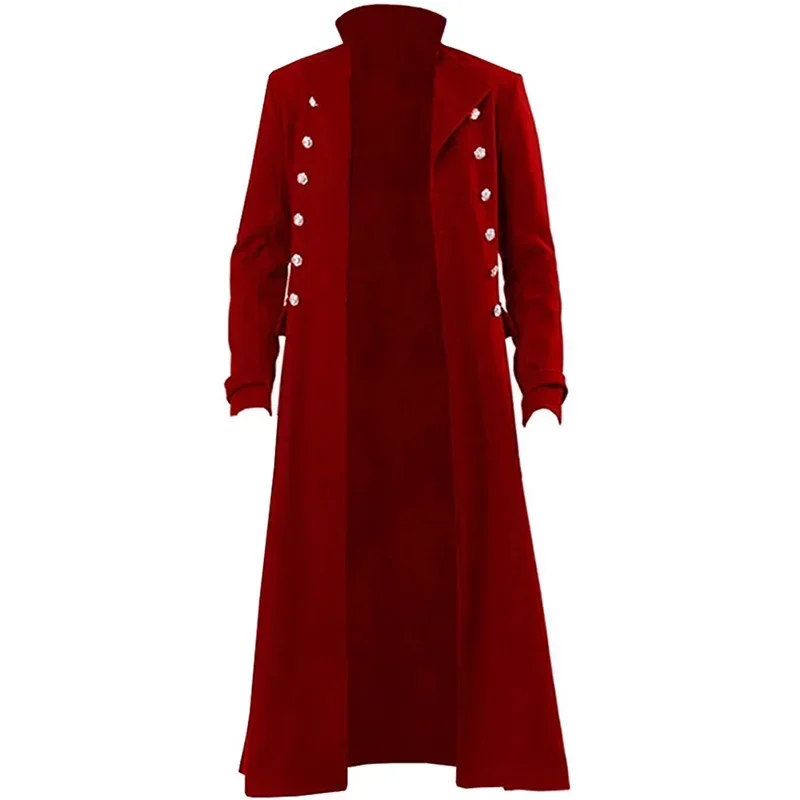 Men's Medieval Gothic Retro Mi - Trench Coat Men บทวิจารณ์และราคา