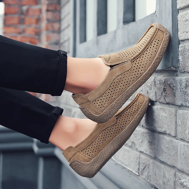 Men Loafers High-quality Slip  - Suede Loafers Men บทวิจารณ์และราคา