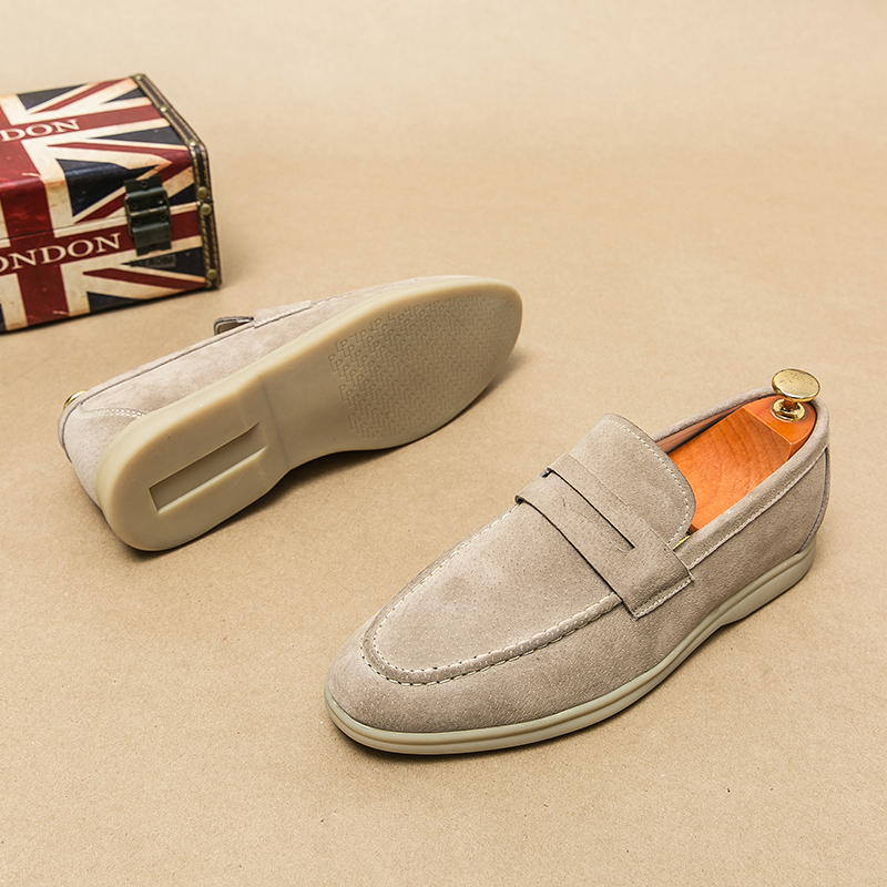 Men's Luxury Brand Genuine Lea - Suede Loafers Men บทวิจารณ์และราคา
