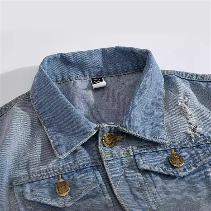 Ripped Denim Waistcoat Men Kor - Men'S Fashion Vest With Jeans บทวิจารณ์และราคา