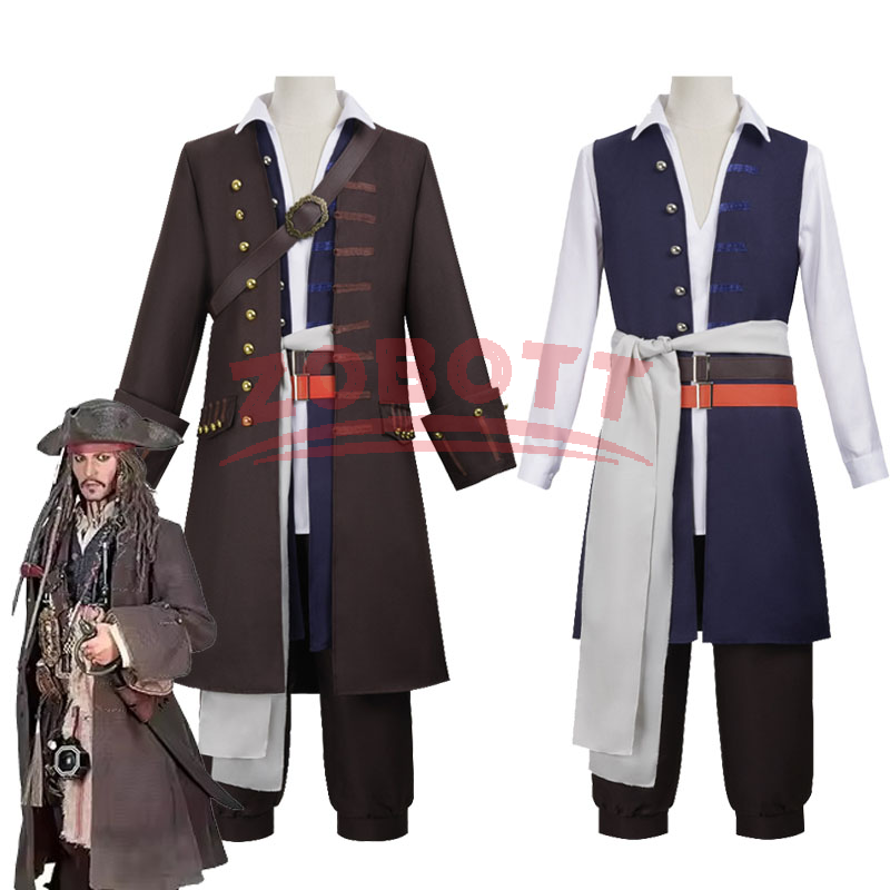 Captain Jack Sparrow Cosplay C - Trench Coat Men บทวิจารณ์และราคา