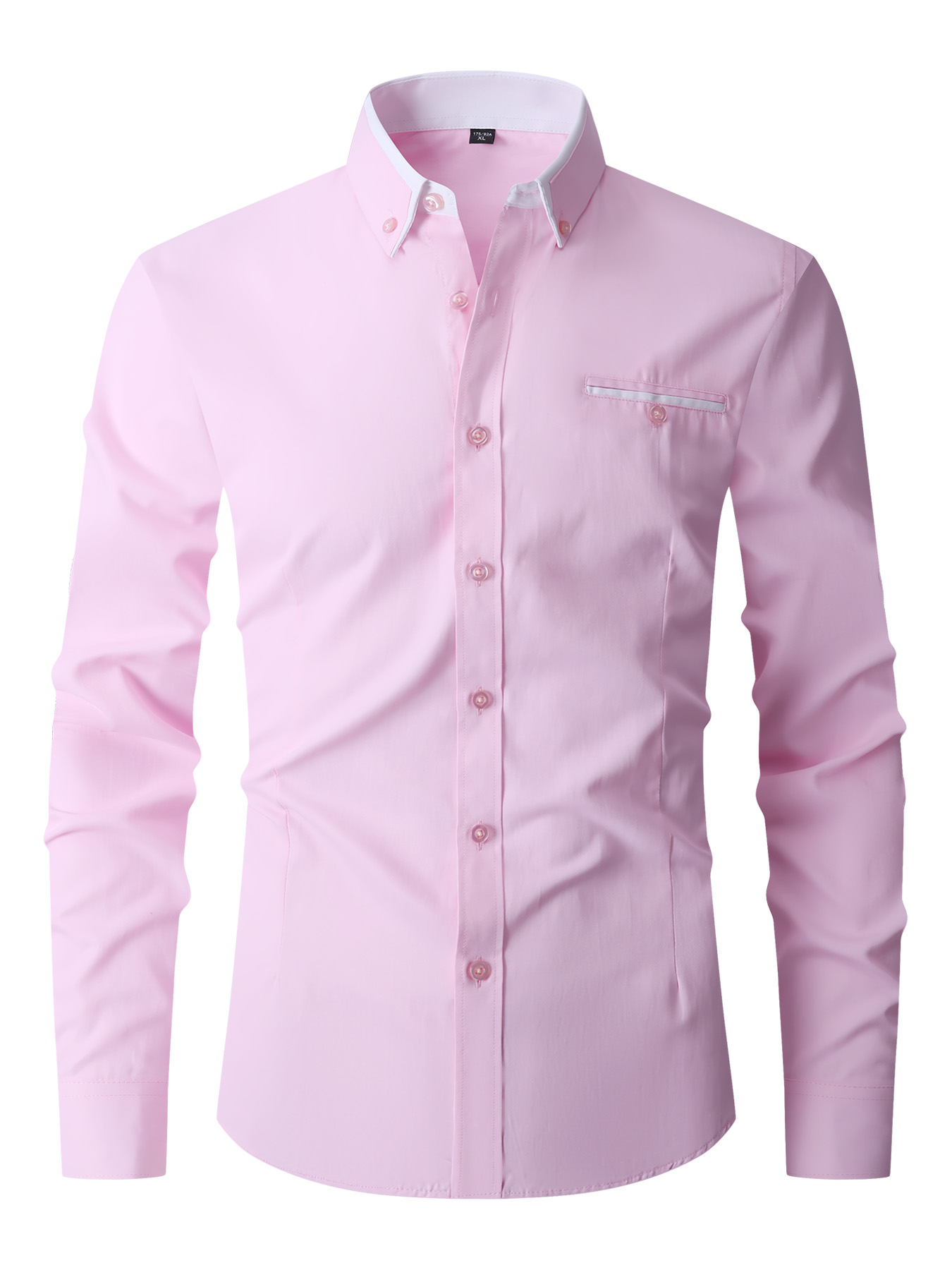 Men Formal Shirt Long Sleeve O - Men'S Fashion Color บทวิจารณ์และราคา