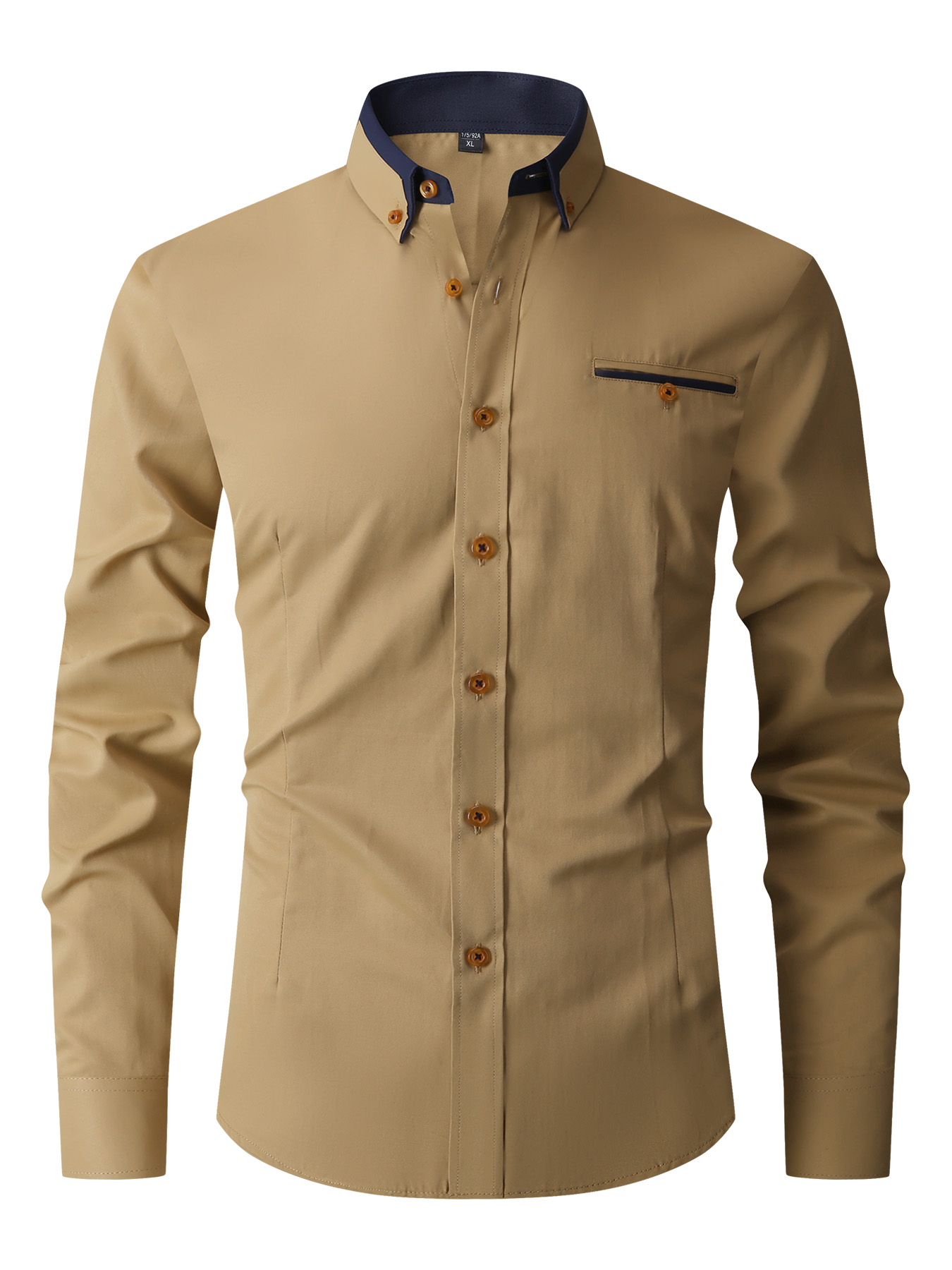 Men Formal Shirt Long Sleeve O - Men'S Fashion Color บทวิจารณ์และราคา