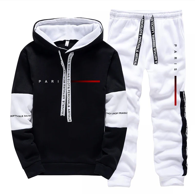 Paris Fashion Hoodie Streetwea - Jogger Sweatpants Men บทวิจารณ์และราคา