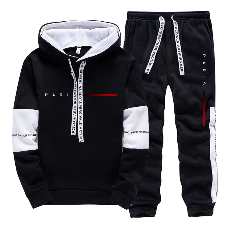 Paris Fashion Hoodie Streetwea - Jogger Sweatpants Men บทวิจารณ์และราคา