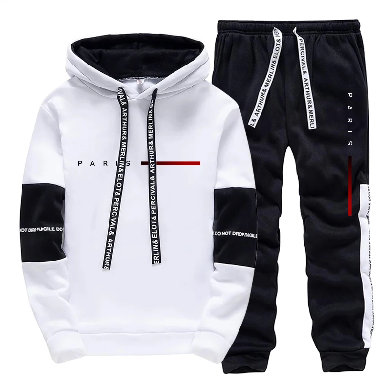 Paris Fashion Hoodie Streetwea - Jogger Sweatpants Men บทวิจารณ์และราคา
