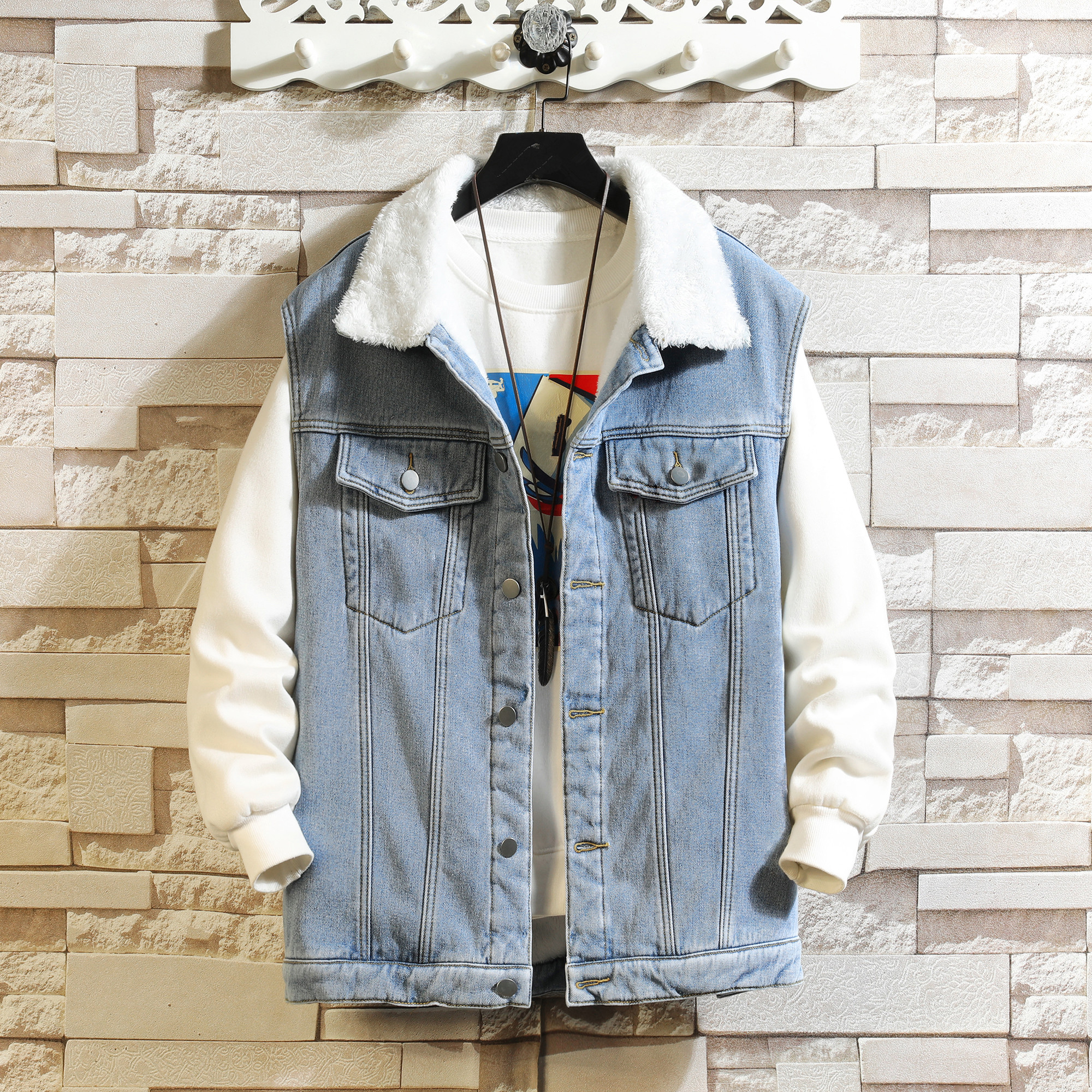 Winter Cargo Denim Vests Men W - Men'S Fashion Vest With Jeans บทวิจารณ์และราคา