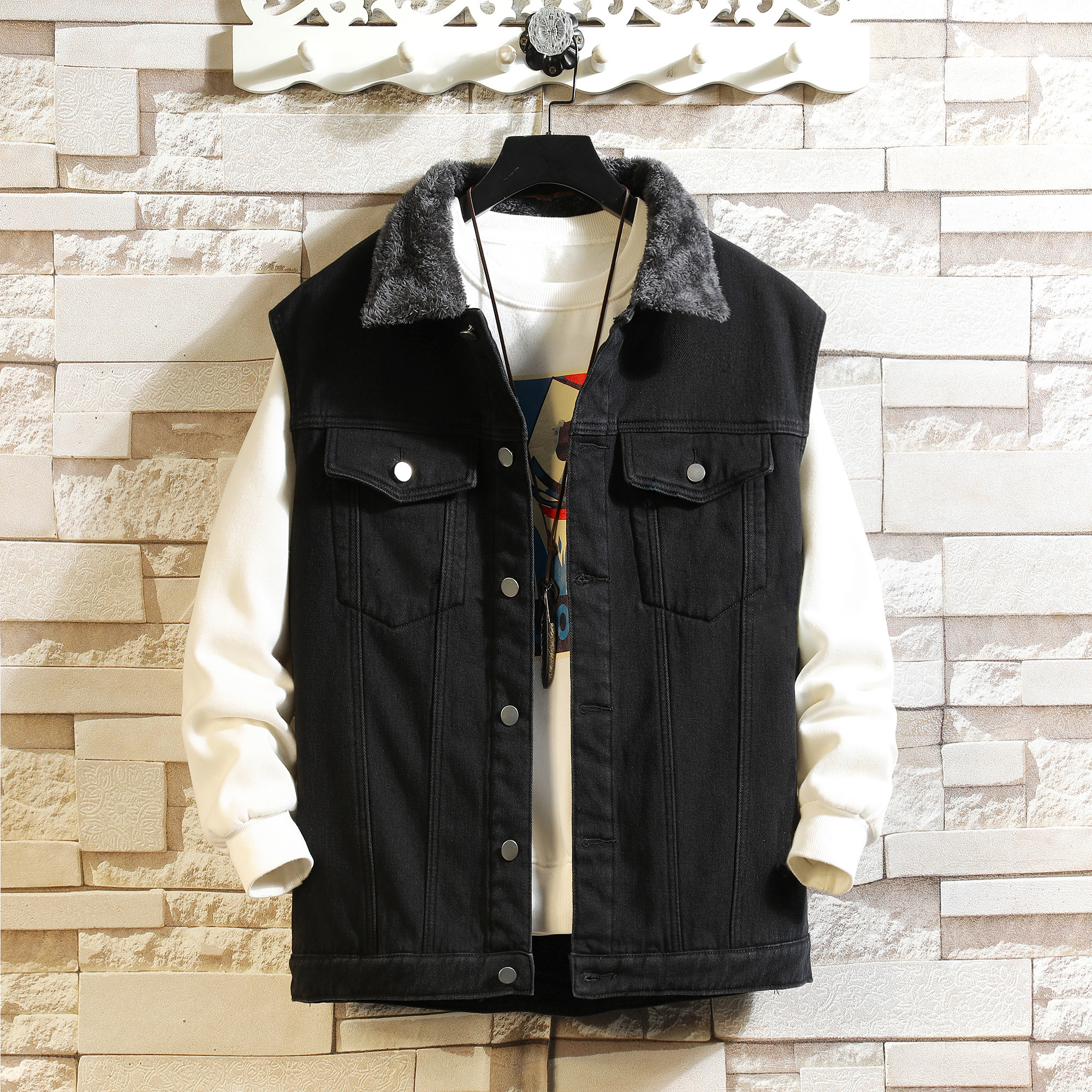 Winter Cargo Denim Vests Men W - Men'S Fashion Vest With Jeans บทวิจารณ์และราคา