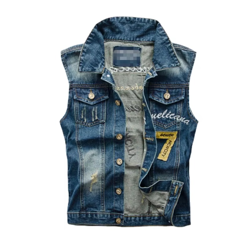 Men Slim Denim Vests Waistcoat - Men'S Fashion Vest With Jeans บทวิจารณ์และราคา