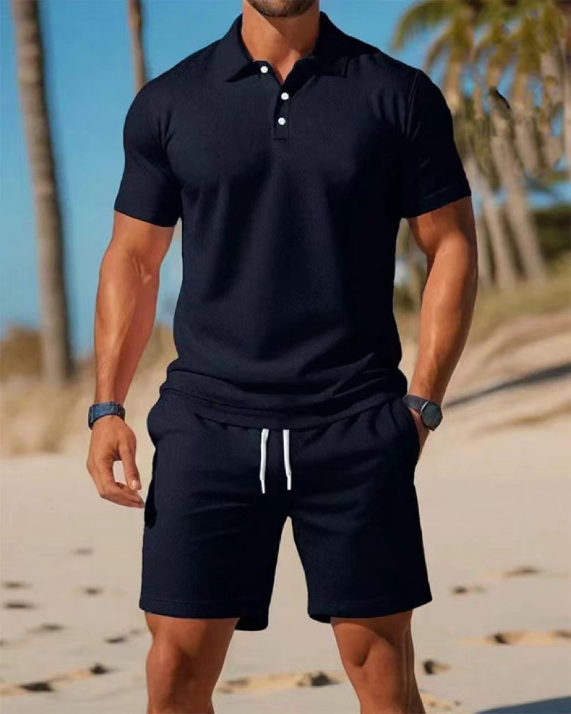 Men's polo shirt set  Summer n - Men'S Fashion Color บทวิจารณ์และราคา