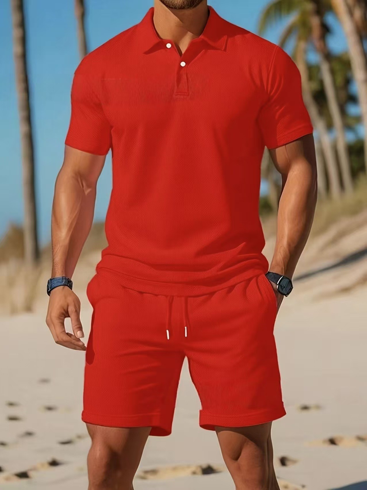 Men's polo shirt set  Summer n - Men'S Fashion Color บทวิจารณ์และราคา