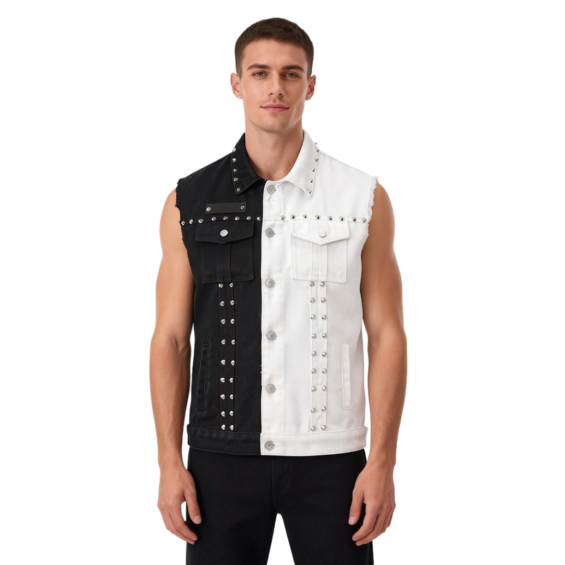 Men's Punk Style Jean Waistcoa - Men'S Fashion Vest With Jeans บทวิจารณ์และราคา