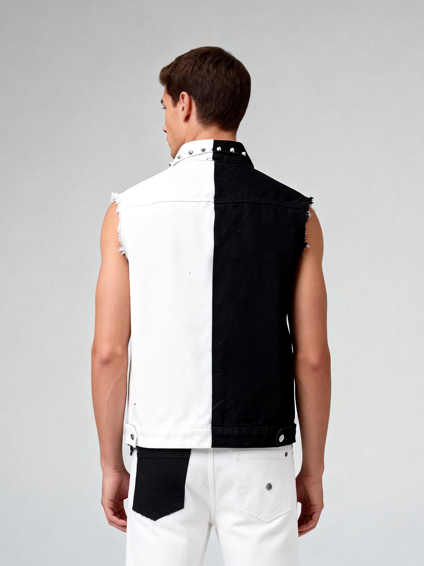 Men's Punk Style Jean Waistcoa - Men'S Fashion Vest With Jeans บทวิจารณ์และราคา