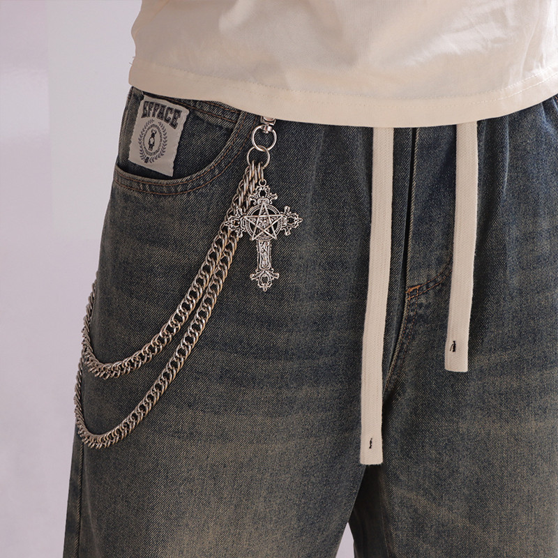 Fashion Punk Metal Pants Chain - Jeans Pants Fashion Men บทวิจารณ์และราคา