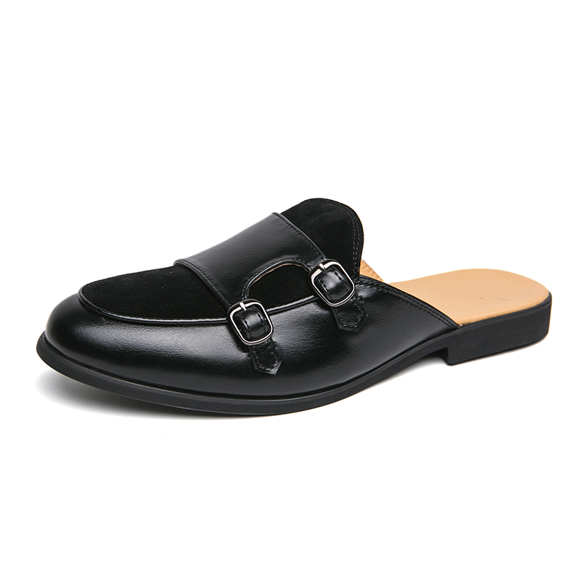 Fashion Black Green Monk Strap - Suede Loafers Men บทวิจารณ์และราคา