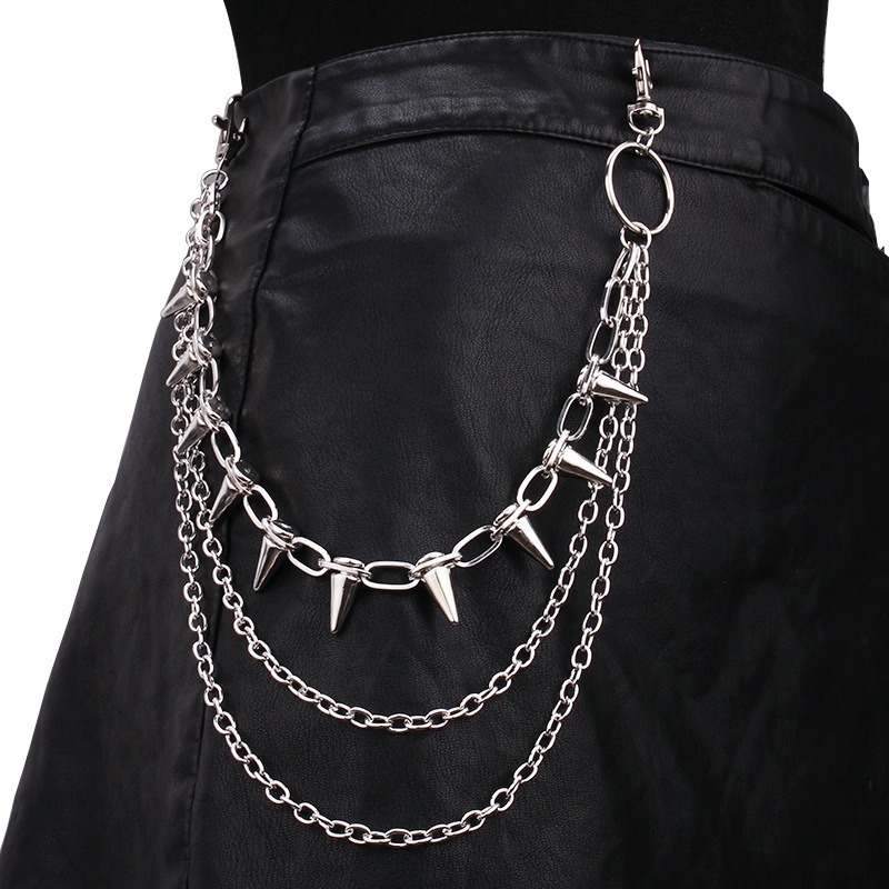 Hip Hop Punk Rock Metal Pants  - Jeans Pants Fashion Men บทวิจารณ์และราคา