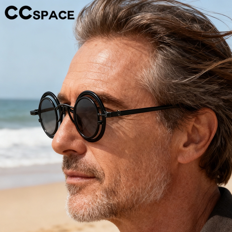 Metal Rotundity Punk Sunglasse - Fashion Men Vogue บทวิจารณ์และราคา