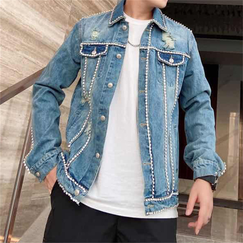 Diamond Border Printing Fashio - Men'S Fashion Vest With Jeans บทวิจารณ์และราคา
