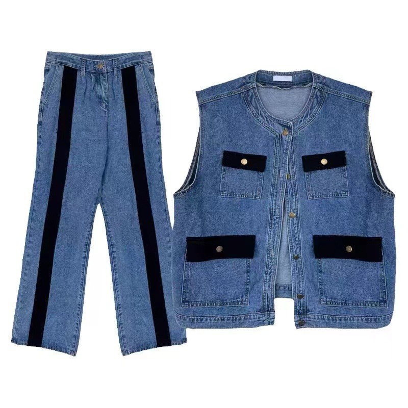WTHT Vintage Men's Suit Patchw - Men'S Fashion Vest With Jeans บทวิจารณ์และราคา