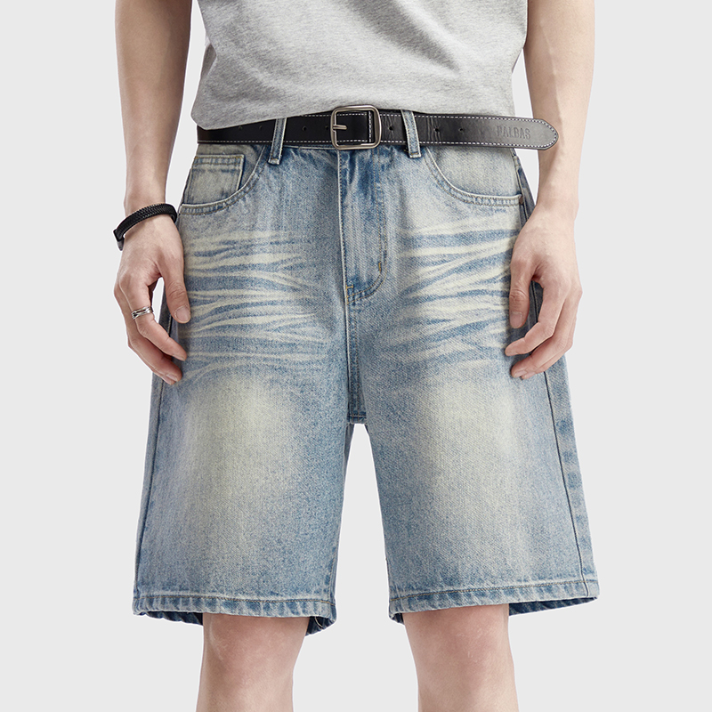 Vintage Washed Denim Shorts Me - Jeans Pants Fashion Men บทวิจารณ์และราคา