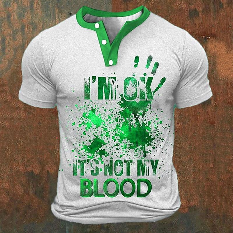 Funny 3D Letter Print Men's He - Mens Fashion Trend บทวิจารณ์และราคา