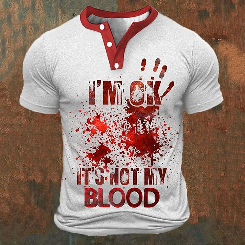 Funny 3D Letter Print Men's He - Mens Fashion Trend บทวิจารณ์และราคา