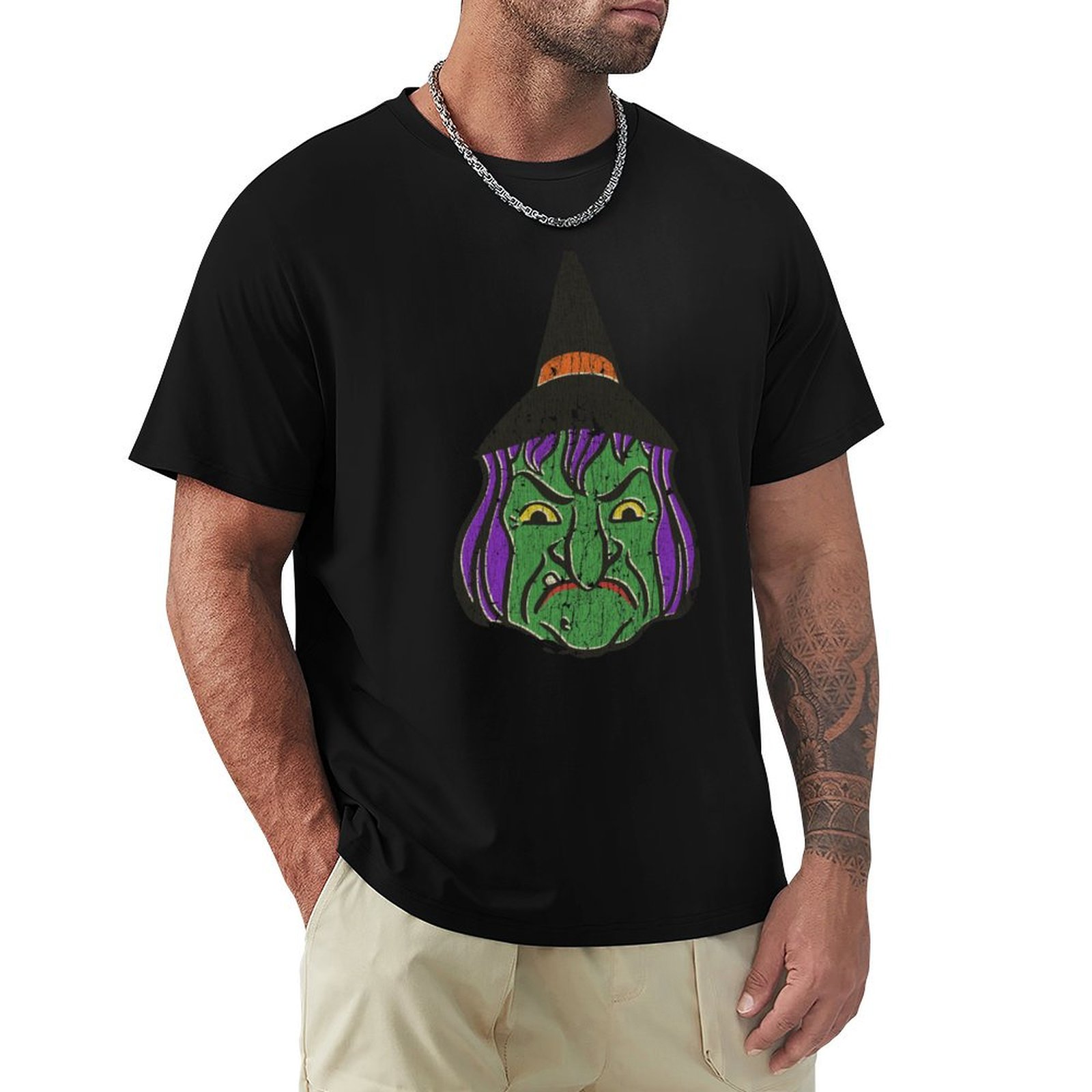 1950s Halloween Witch T-Shirt  - 1950S Fashion Men'S บทวิจารณ์และราคา