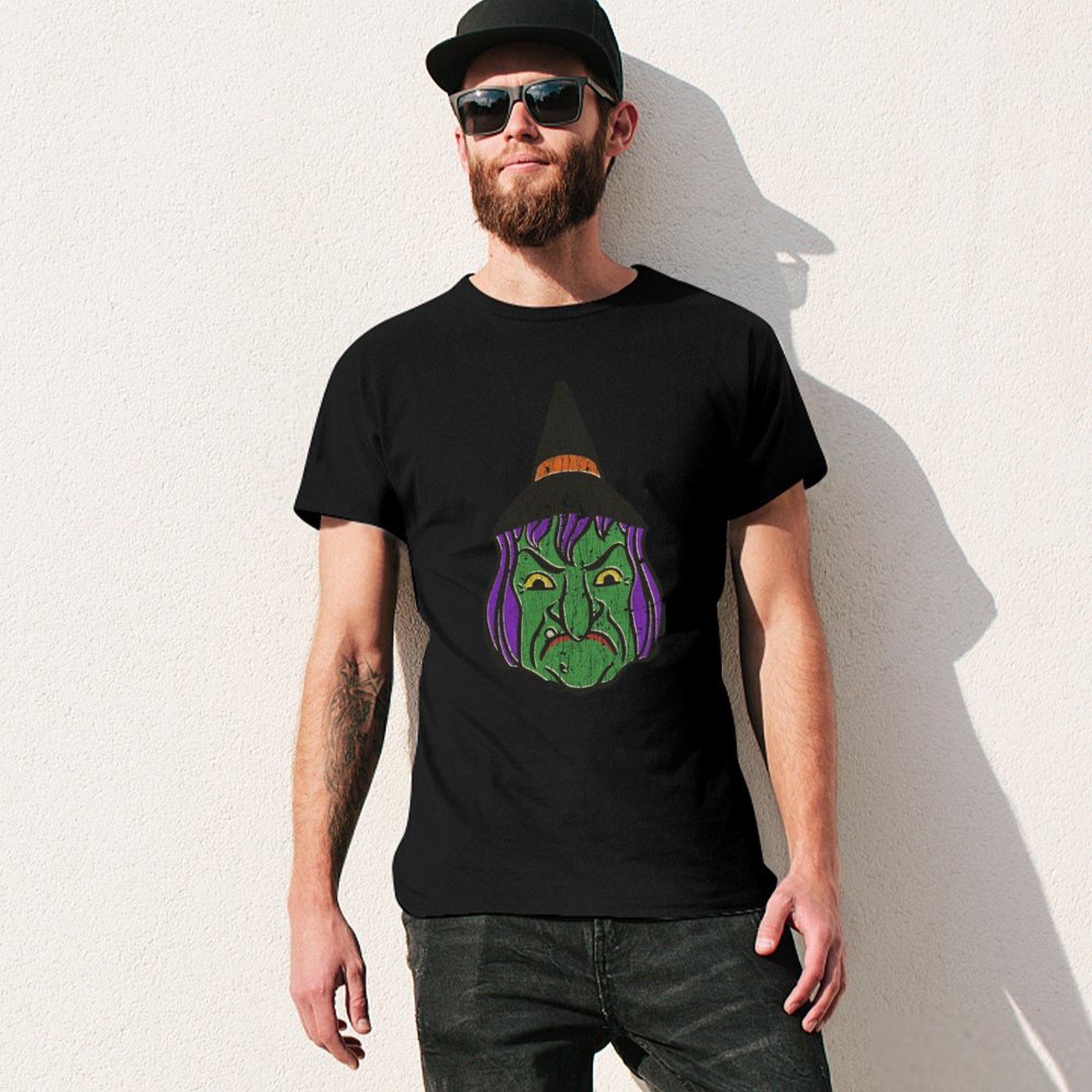 1950s Halloween Witch T-Shirt  - 1950S Fashion Men'S บทวิจารณ์และราคา
