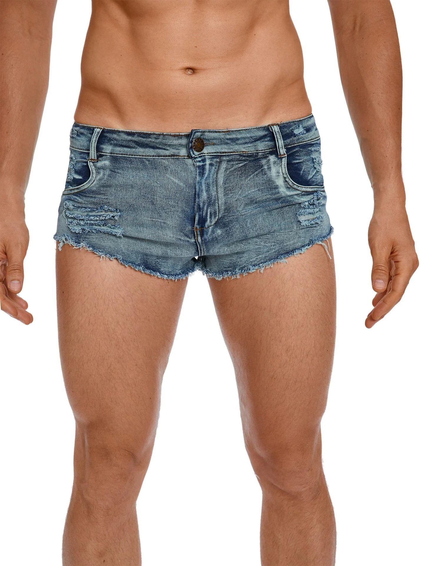Men's Low Waist Jeans Shorts F - Jeans Pants Fashion Men บทวิจารณ์และราคา
