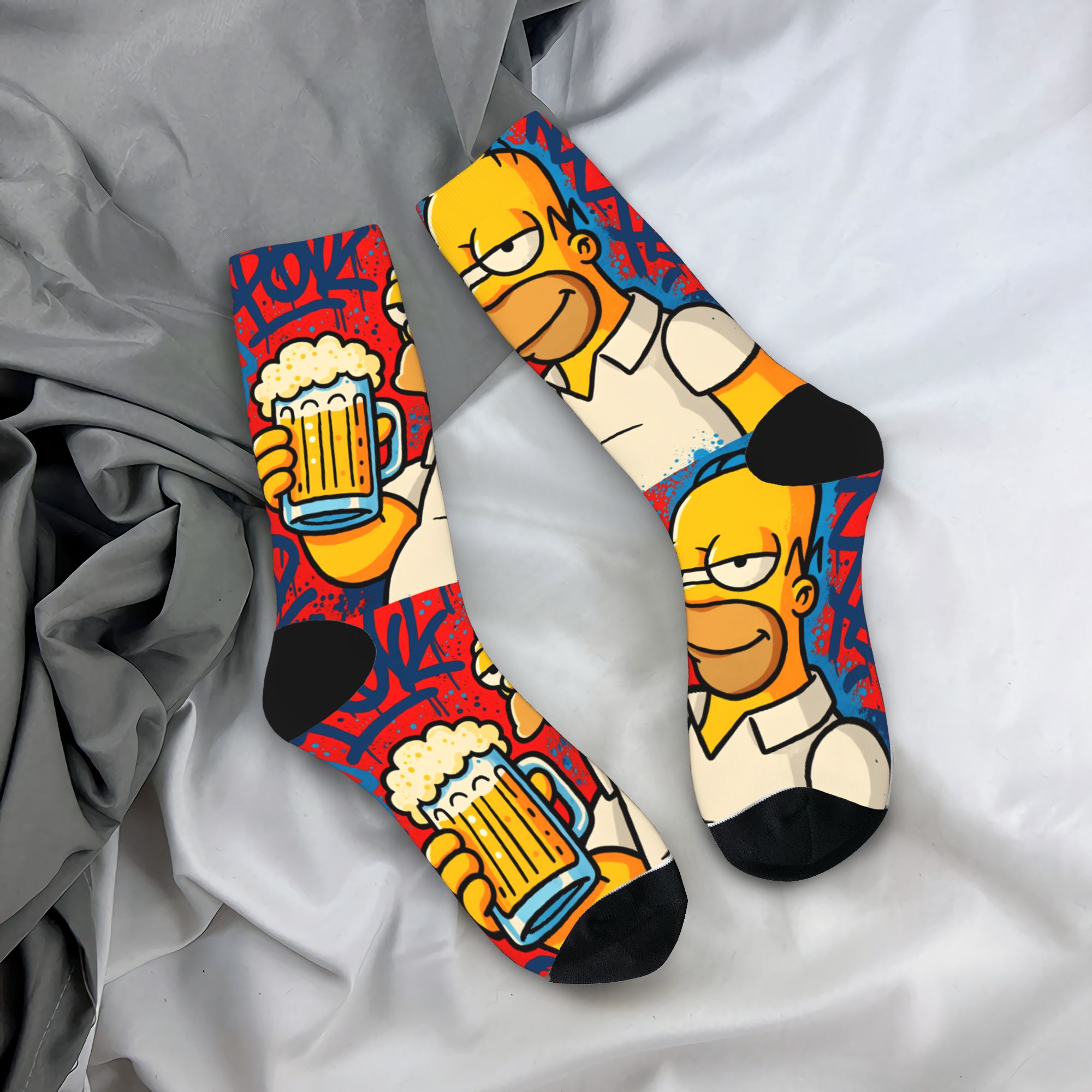 Adults Men Socks Funny S-Simps - Men'S Fashion Youtube บทวิจารณ์และราคา