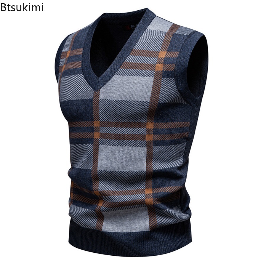 New 2026 Men's Sweater Vest Fa - Men'S Fashion V Neck Sweater บทวิจารณ์และราคา